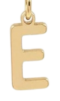 Gold Plated Initial Charms - E