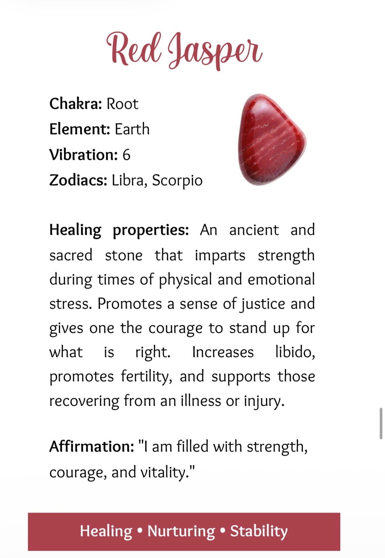 Red Jasper Suncatcher