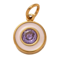 Enamel Birthstone Charms - February