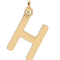 Gold Plated Initial Charms - H