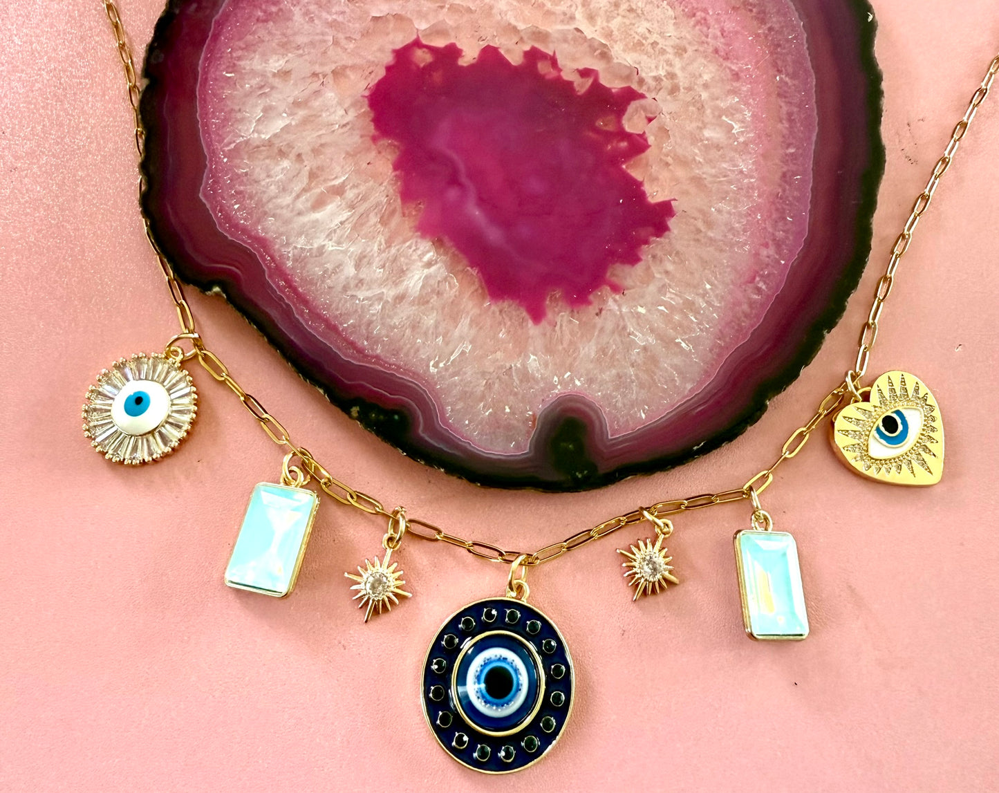 Navy Charmony Necklace