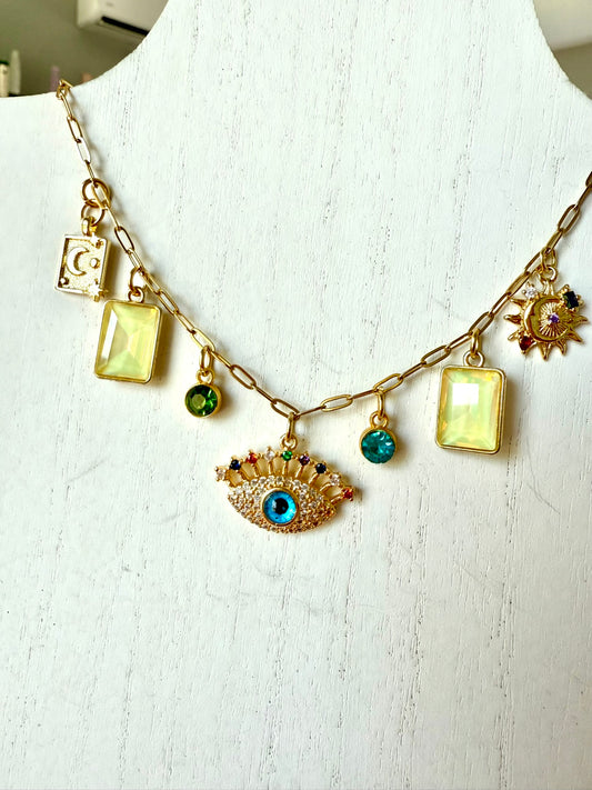 Green Blue and Yellow Celestial Charmony