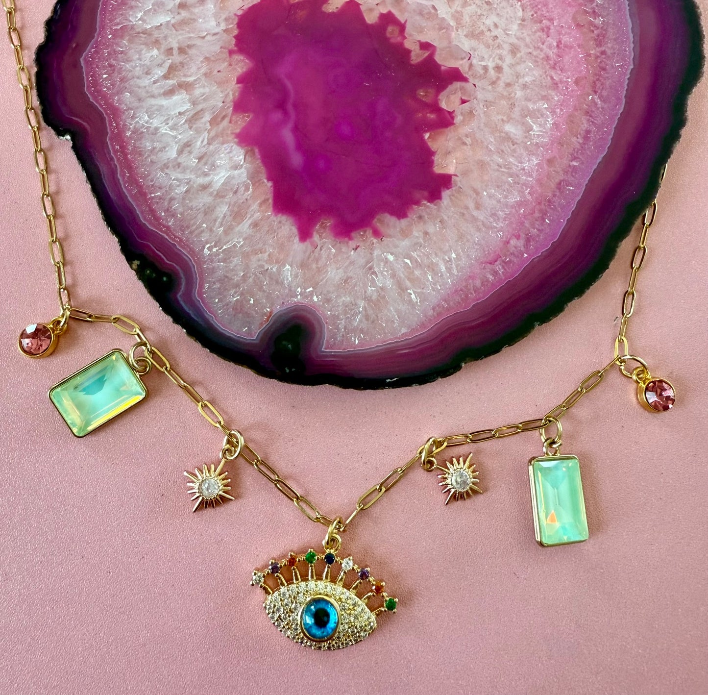 Protect your Peace and Shine Charmony Necklace