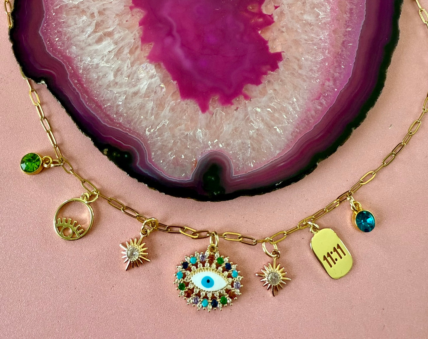 Multi Stone 11:11 and Protect your Peace Charmony