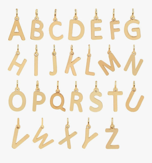 Gold Plated Initial Charms