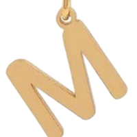 Gold Plated Initial Charms - M