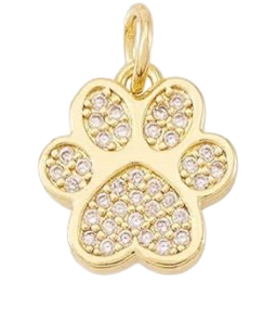 Paw Print CZ Charms