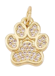 Paw Print CZ Charms