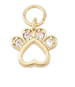 Paw Print CZ Charms