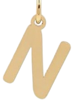 Gold Plated Initial Charms - N
