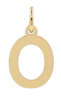 Gold Plated Initial Charms - O
