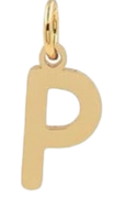 Gold Plated Initial Charms - P