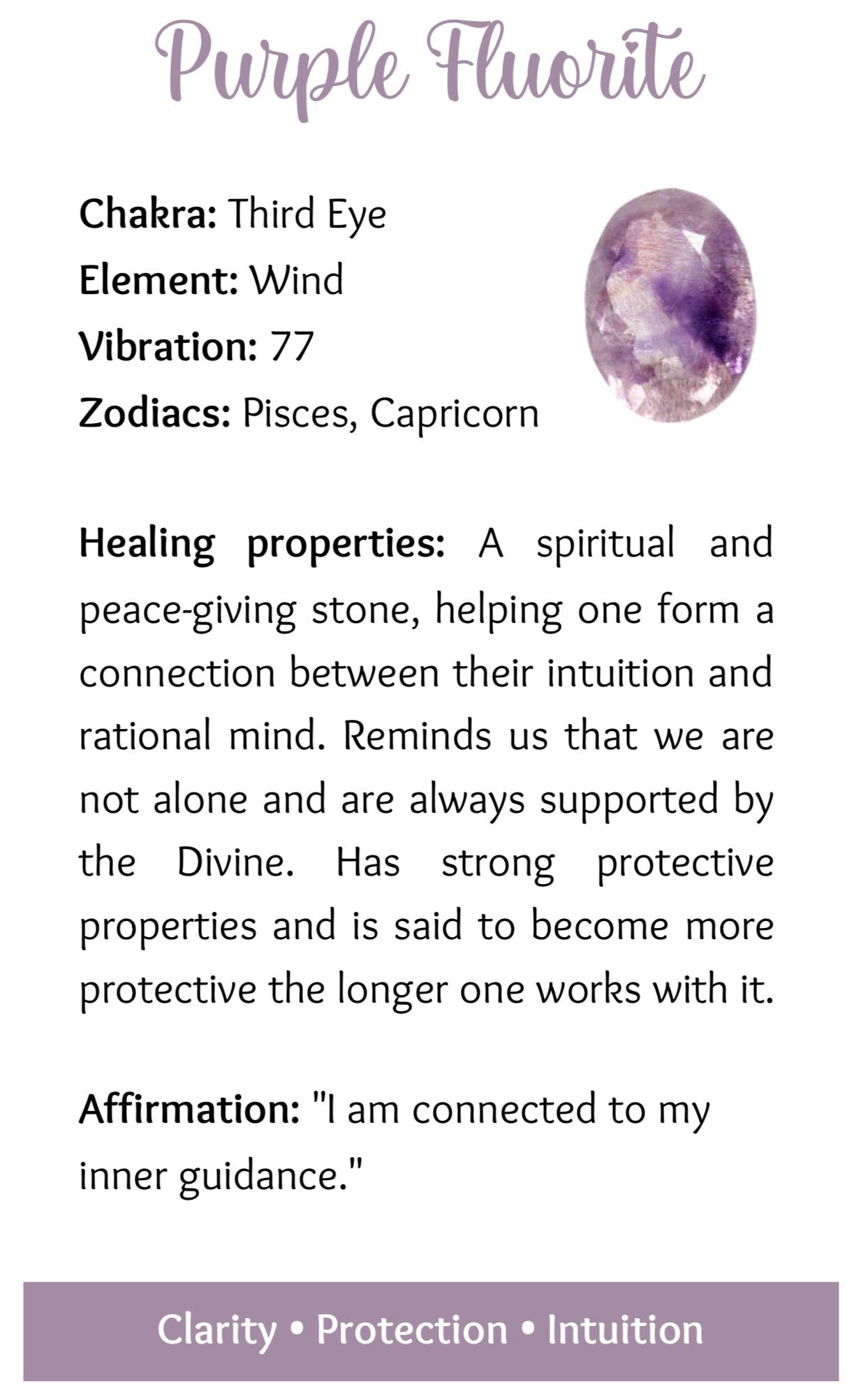 Purple Fluorite Tower