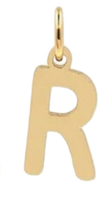 Gold Plated Initial Charms - R