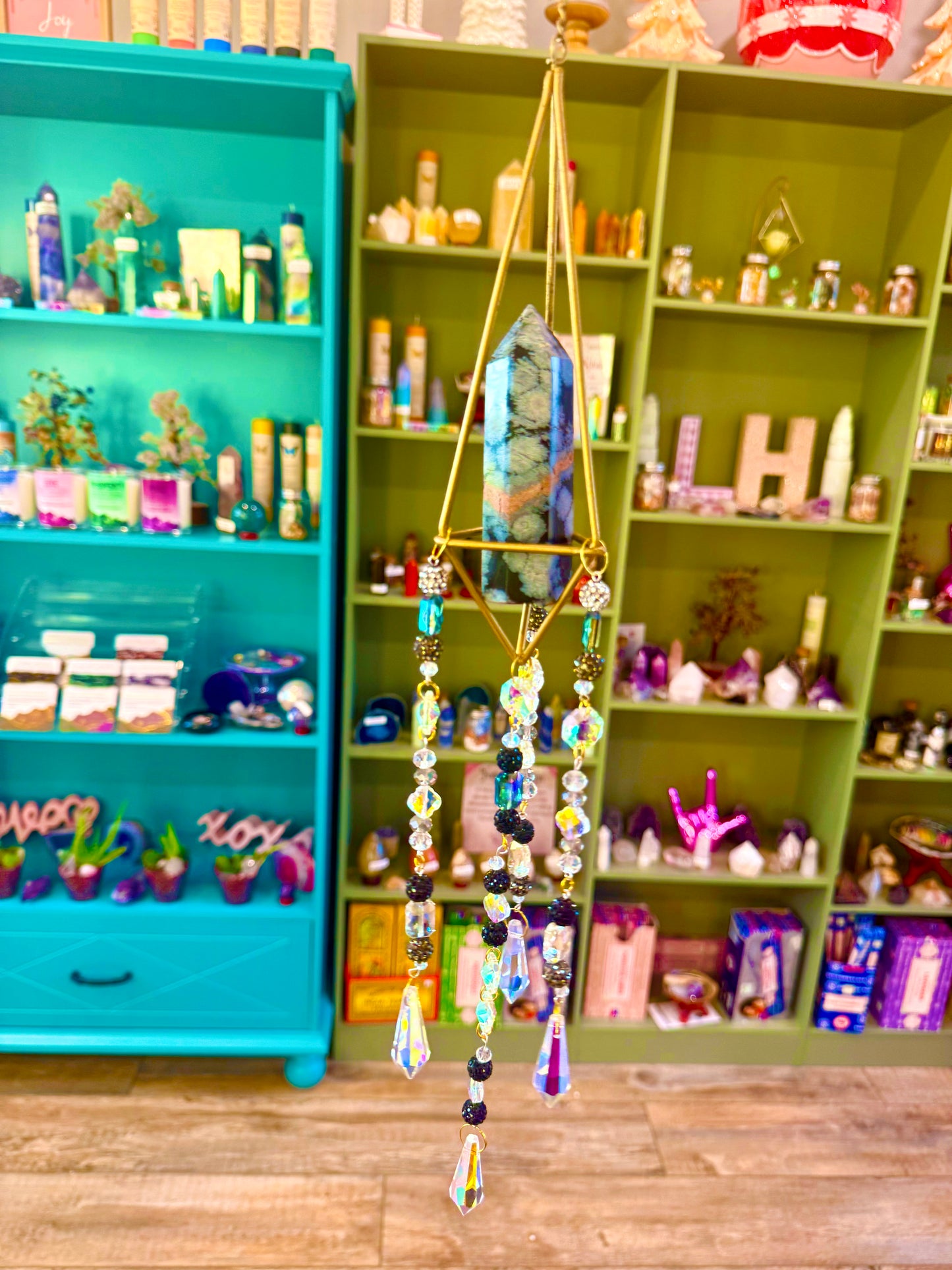 Snowflake Obsidian Suncatcher