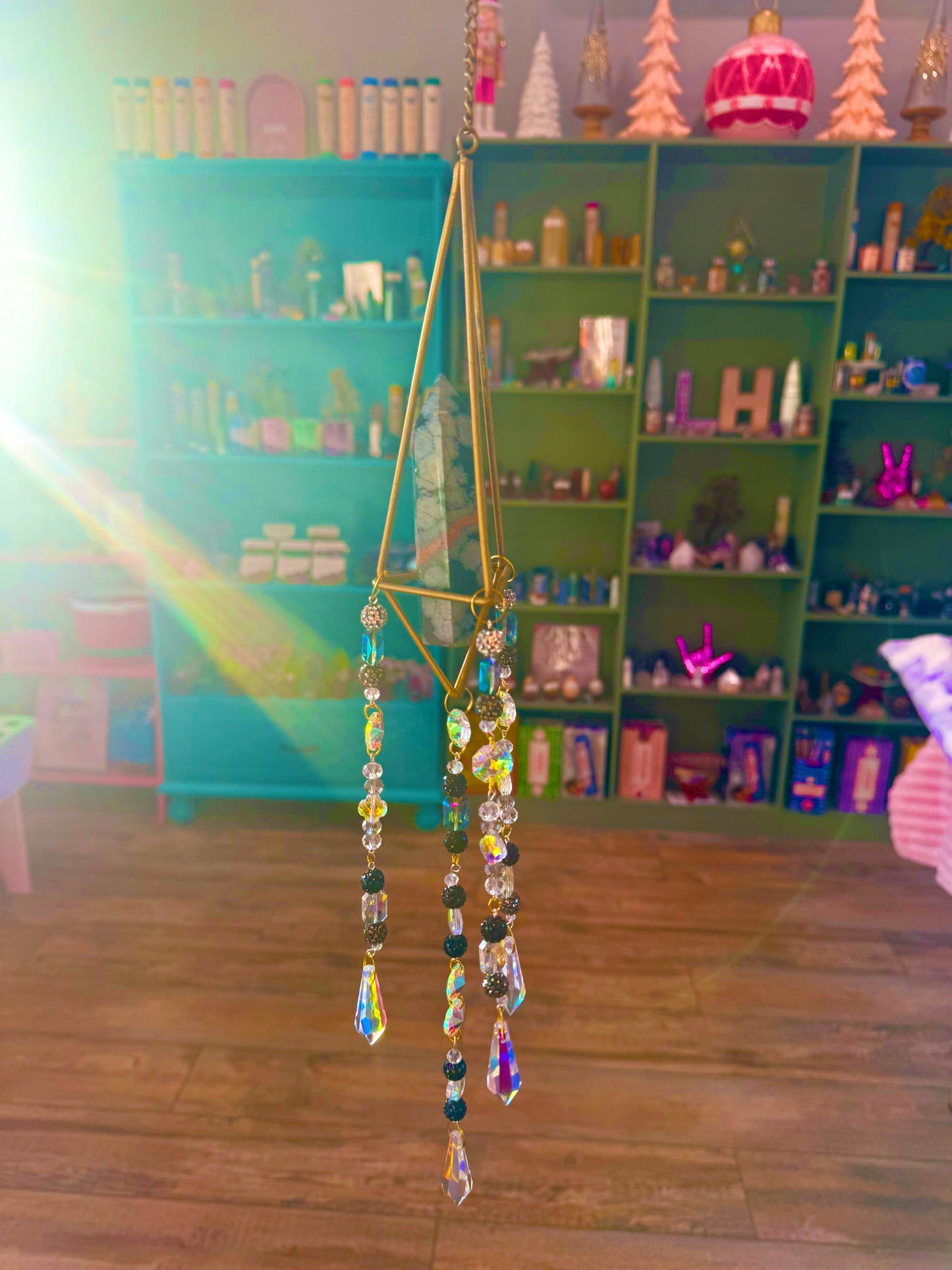 Snowflake Obsidian Suncatcher