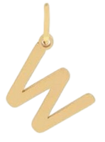 Gold Plated Initial Charms - W