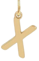 Gold Plated Initial Charms - X
