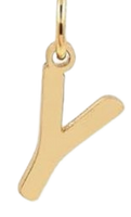 Gold Plated Initial Charms - Y