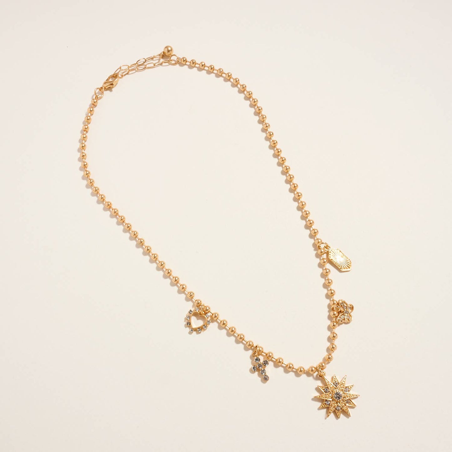 VMulti Charm Pendant Short Necklace