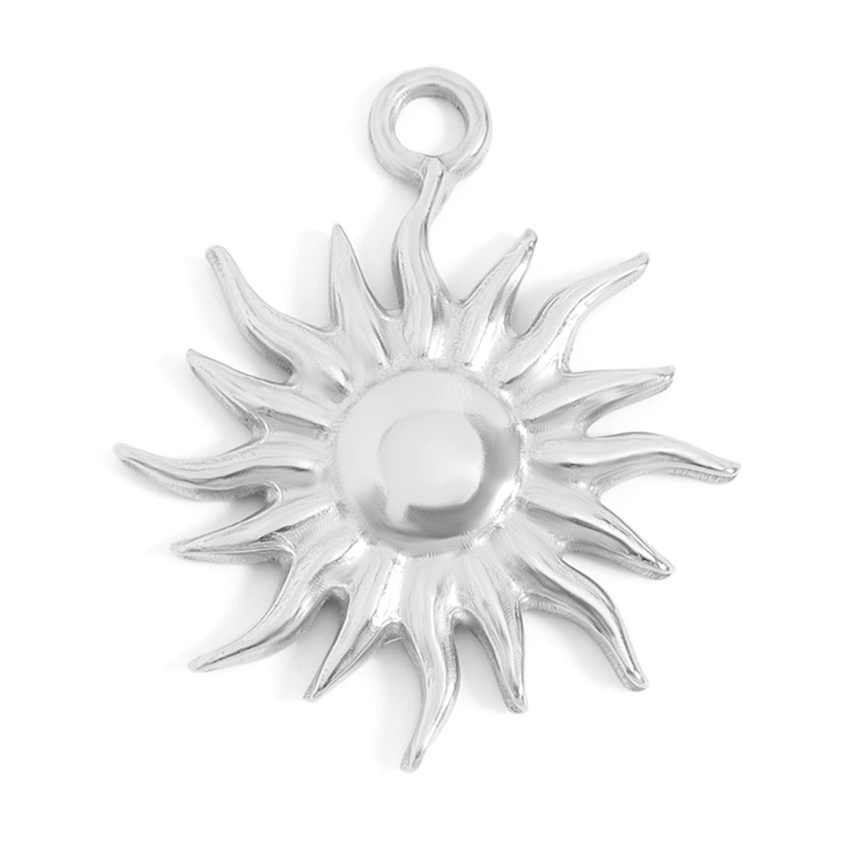 18K Gold Stainless Steel Mystic Sun Charm: Gold