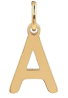 Gold Plated Initial Charms - A