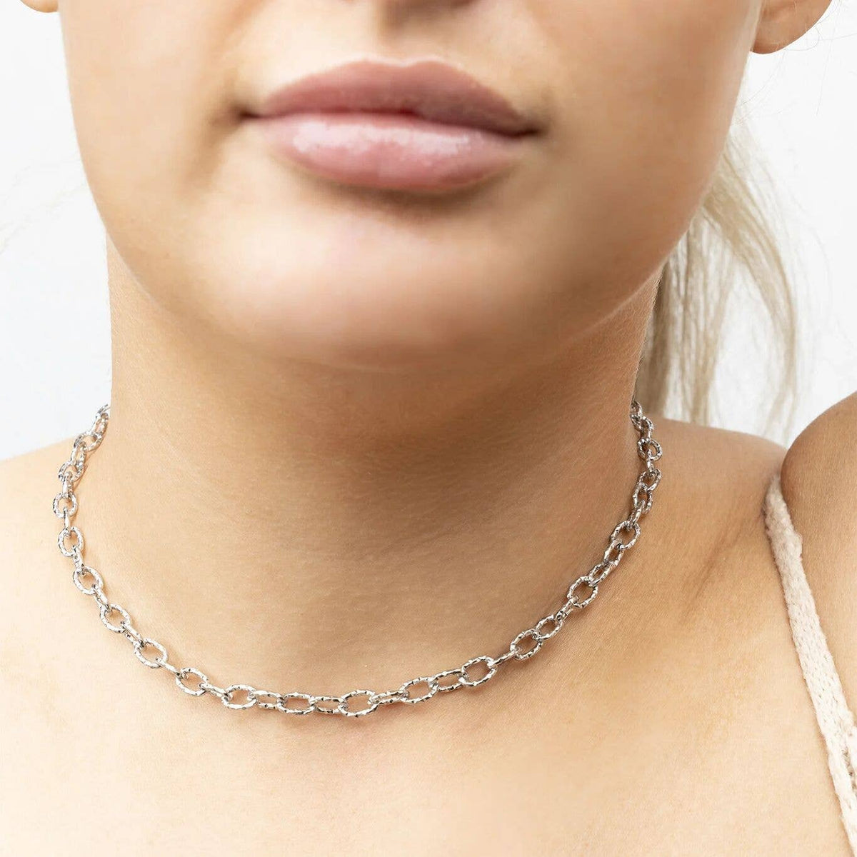 18K Gold PVD Stainless Steel Cable Link Chain Necklace: Gold / 16"+2"