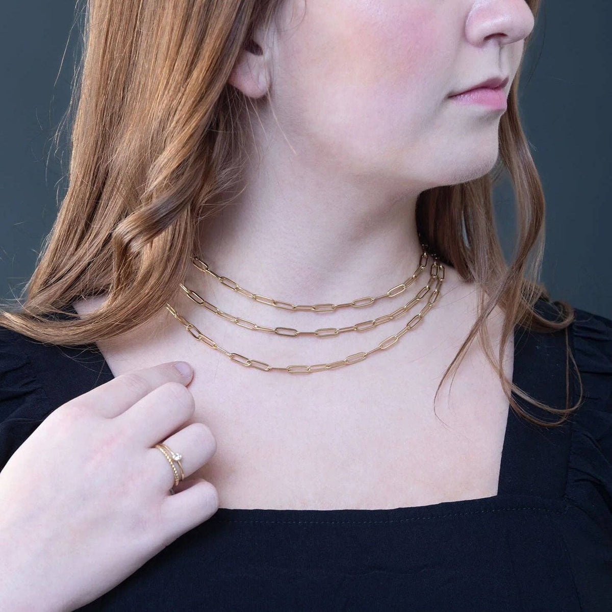 14K Gold Filled PLUS™ Paperclip Chain Necklace 4mm: Gold / 14"+2"