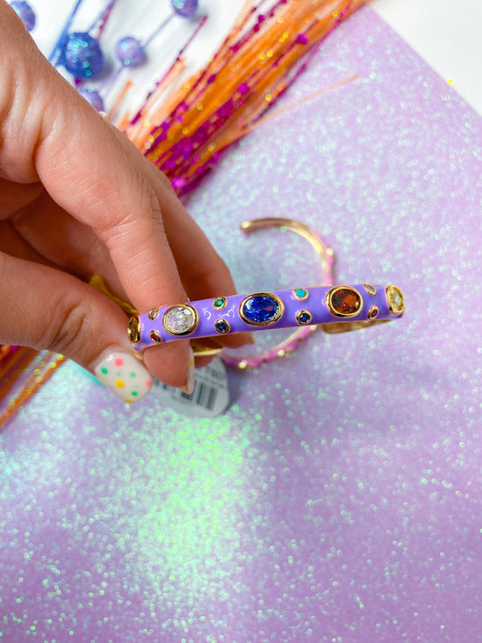 Porsha Enamel Bangle: Purple