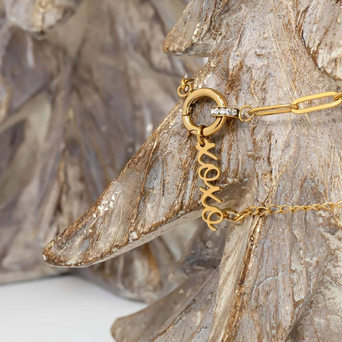 18K Gold PVD Stainless Steel XOXO Charm: Stainless