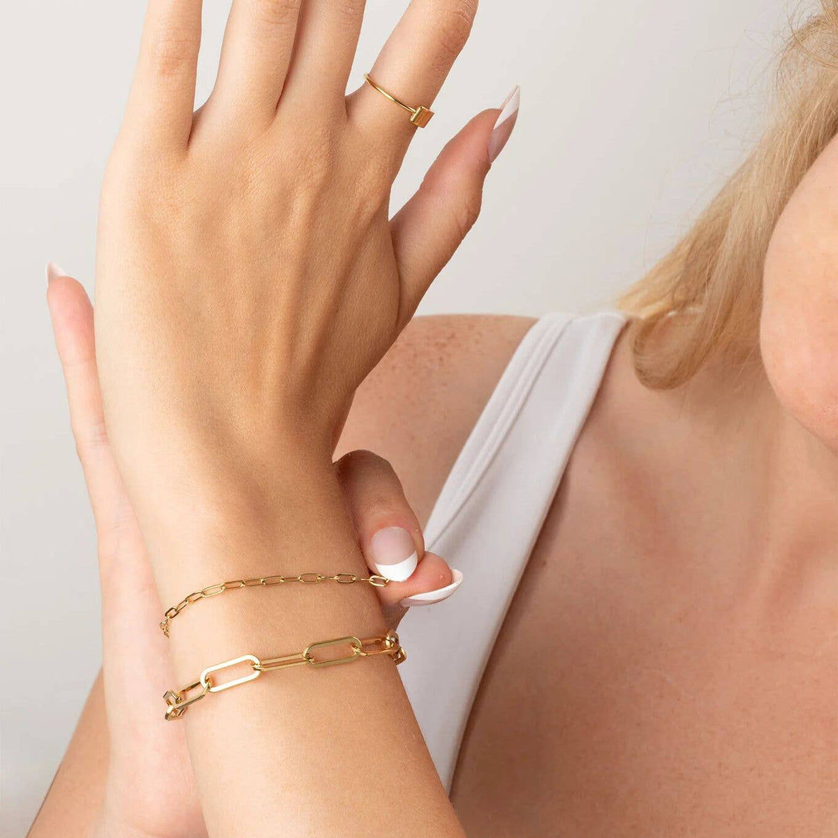 14K Gold Filled PLUS™ Paperclip Chain Bracelet: 2.5mm