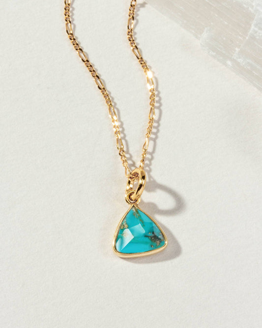 Bermuda Triangle Dainty Collar Necklace- Turquoise
