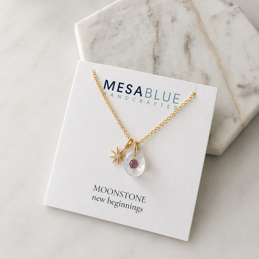 Moonstone Star Necklace: Labradorite