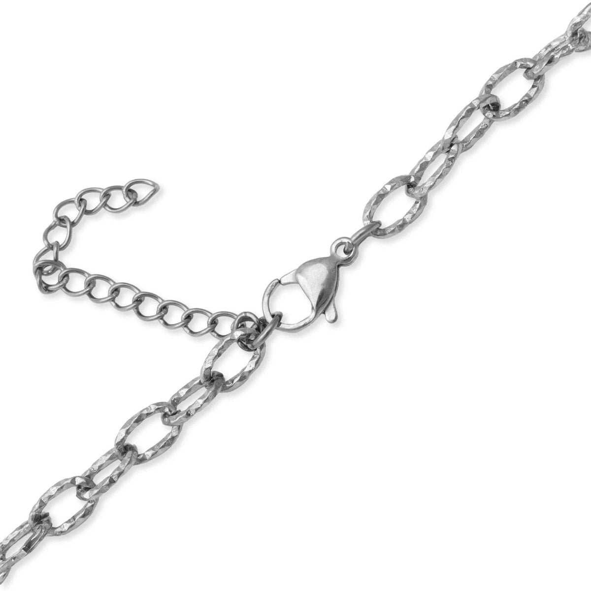 18K Gold PVD Stainless Steel Cable Link Chain Necklace: Stainless / 16"+2"