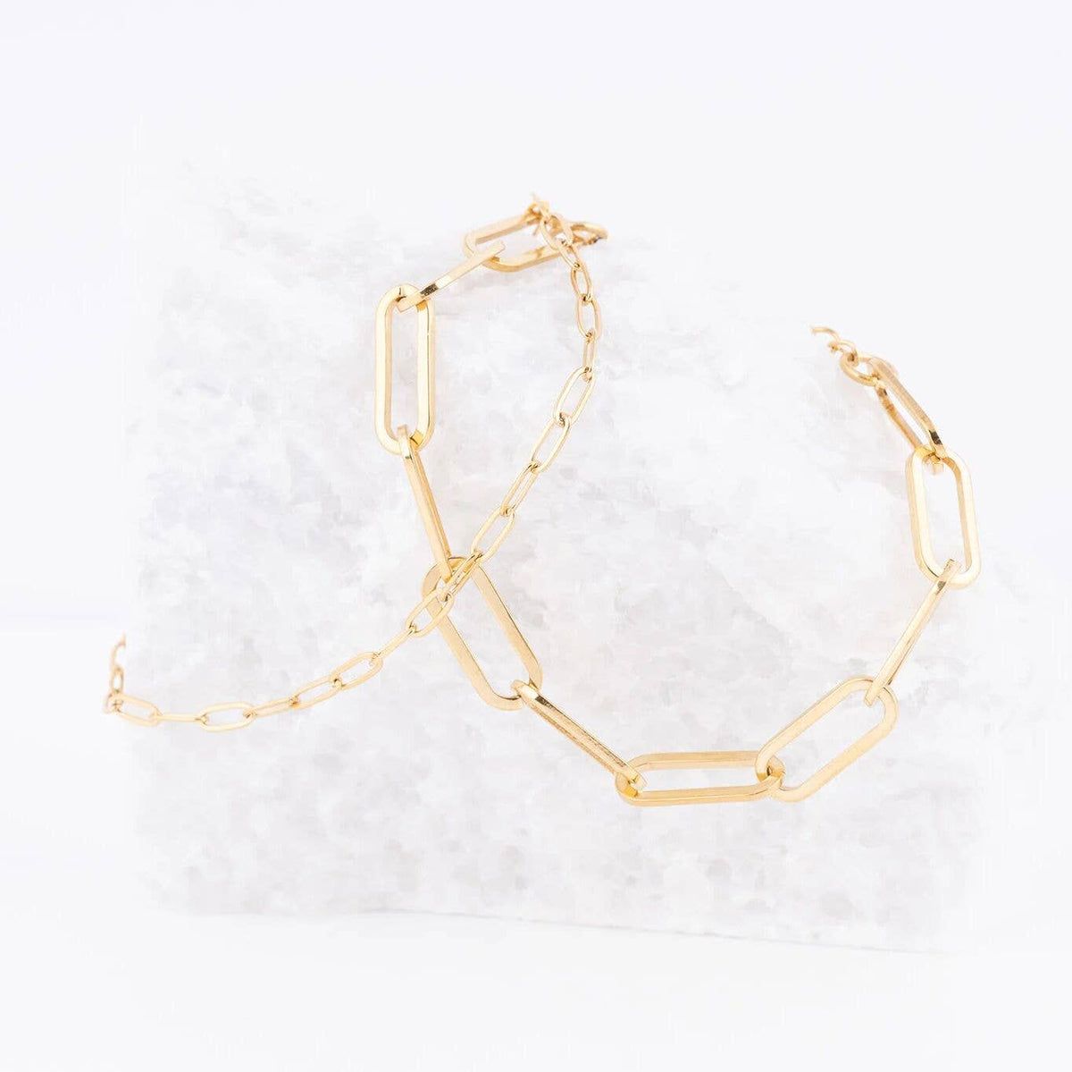 14K Gold Filled PLUS™ Paperclip Chain Bracelet: 2.5mm