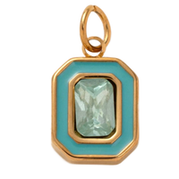 Enamel Birthstone Charms - March