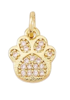 Paw Print CZ Charms