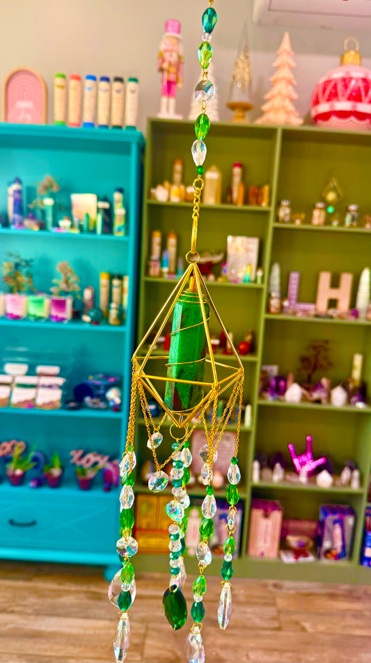 Ruby Zoisite Suncatcher