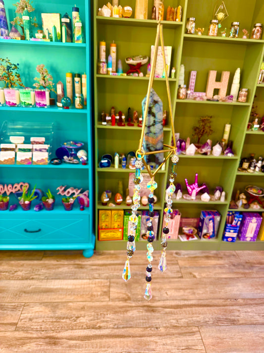 Snowflake Obsidian Suncatcher